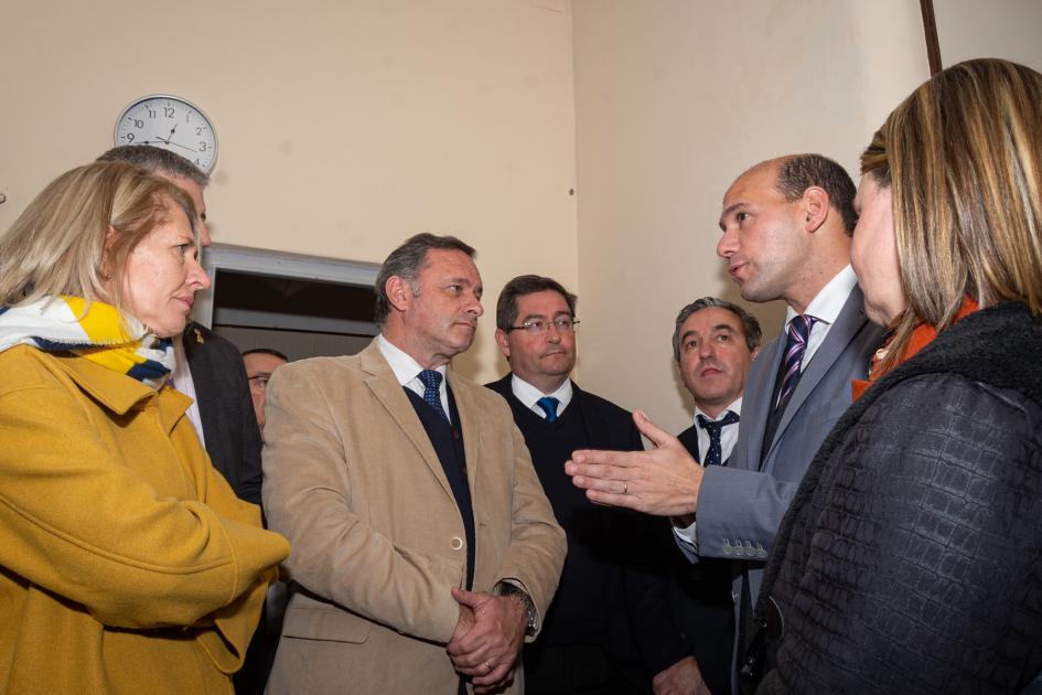 Secretario de Presidencia junto a autoridades de MIDES y ASSE Auerpers, Álvaro Delgado, Cipriani, Marcelo Sosa, Lema y Brugman