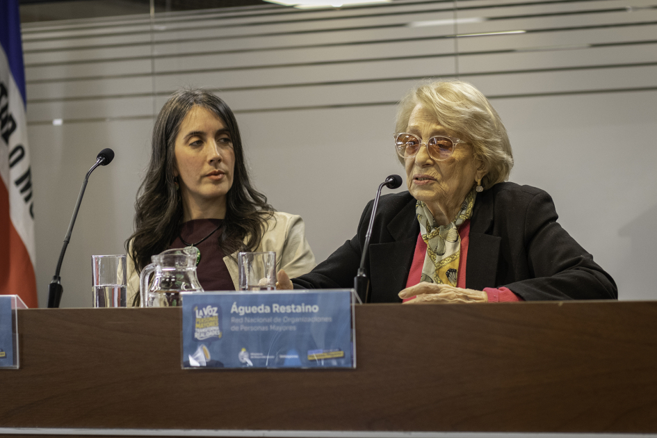 Águeda Restaino, en representación de la Red Nacional de Organizaciones de Personas Mayores (REDAM)