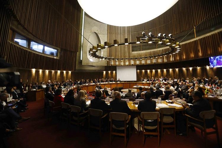 Vista panorámica de Sala de Reuniones de CEPAL