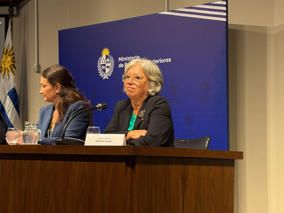 Mónica Xavier en la presentación del Plan de Igualdad de Género 2025-2030 del MRREE.