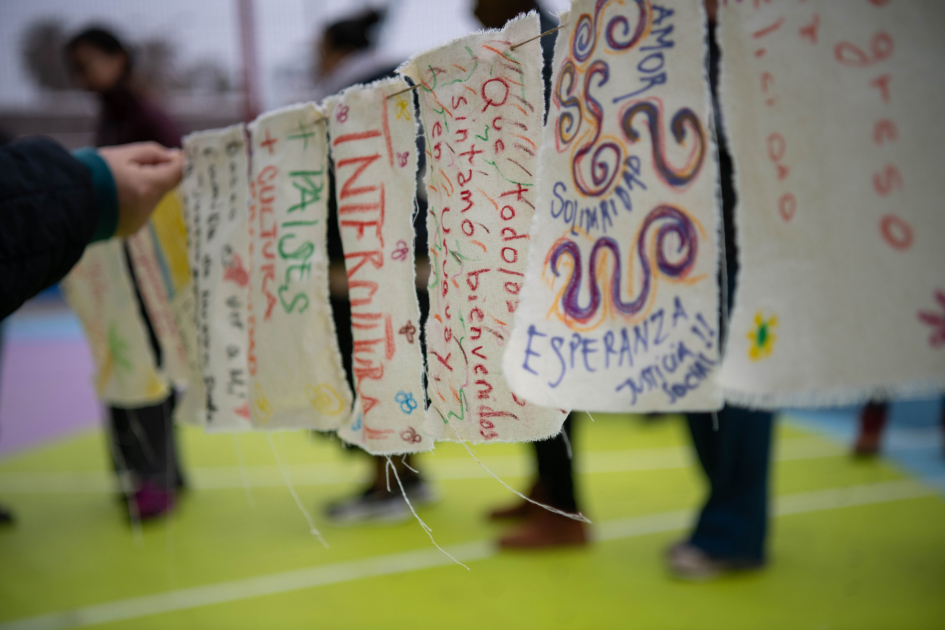 Actividad de Centro de Migrantes en Plaza en Ciudad Vieja. Actividad de Centro de Migrantes en Plaza en Ciudad Vieja.