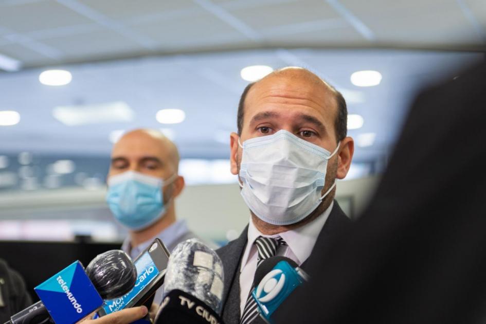 Martín Lema en rueda de prensa Martín Lema en rueda de prensa