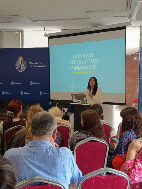 Marianela Larzábal directora del Inmayores presenta los ejes a trabajar en la reunión del consejo. Marianela Larzábal directora del Inmayores presenta los ejes a trabajar en la reunión del consejo.