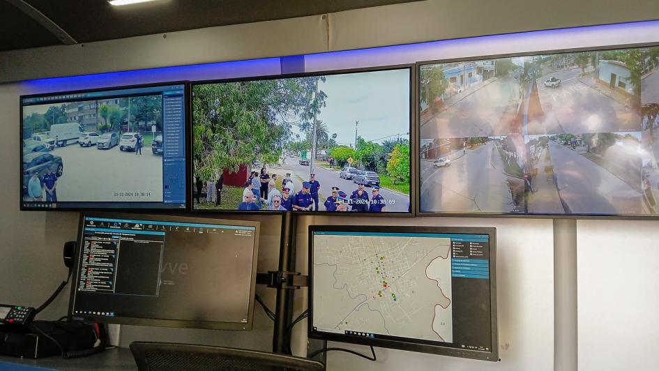 Cámaras de videovigilancia en Pando. Fuente: Presidencia de la República. .