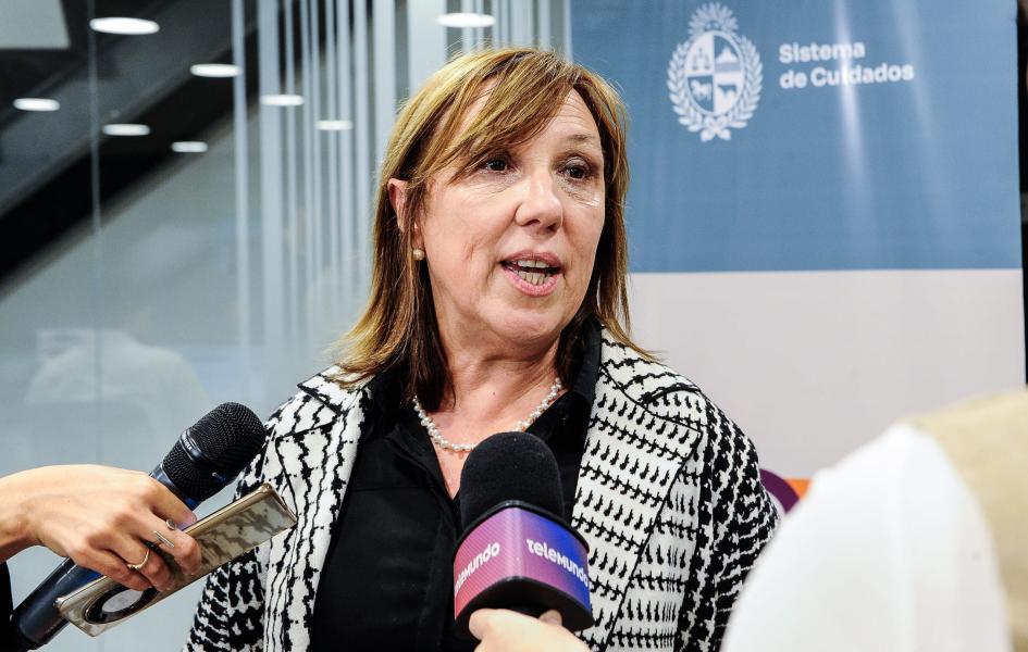 Secretaria nacional de Cuidados y Discapacidad, Susana Muñiz. Secretaria nacional de Cuidados y Discapacidad, Susana Muñiz, en rueda de prensa