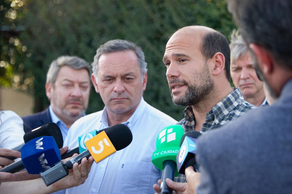 Autoridades en declaraciones a la prensa (Foto: Presidencia)