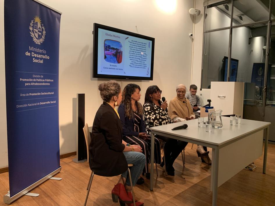 Colectivo de mujeres afro de Cerro Largo relanzando el recetario “Culinaria Casera Ancestral”