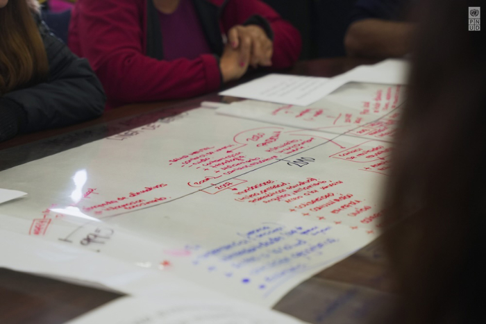 Papelógrafo durante el Diálogo Regional Norte realizado en Tacuarembó