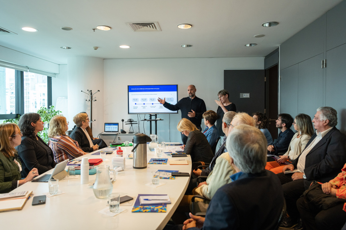 Reunión de autoridades en la presentación del Plan Nacional de Discapacidad en OPP.