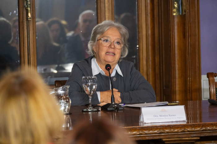 Xavier en la presentación del informe sobre violencia política a mujeres en 2024. Foto: Parlamento.