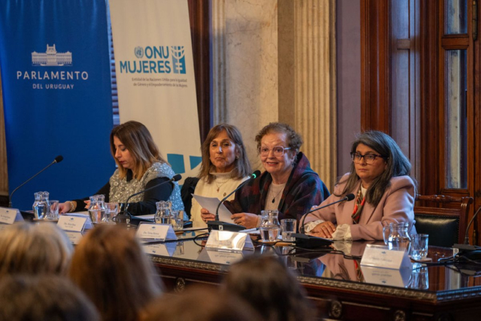 Mesa técnicas en evento ONU Mujeres - Parlamento (Fotografía del Parlamento Uruguay)