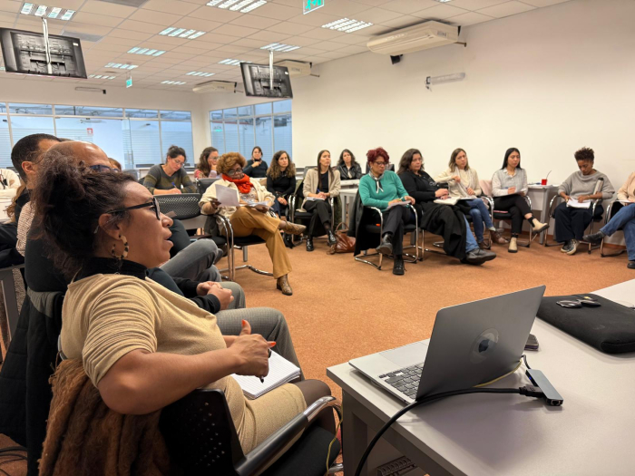 Primera sesión del Consejo Nacional de Equidad Racial y Afrodescendencia en 2025. Representante del Consejo de Equidad Racial presenciando una reunión en una sala.
