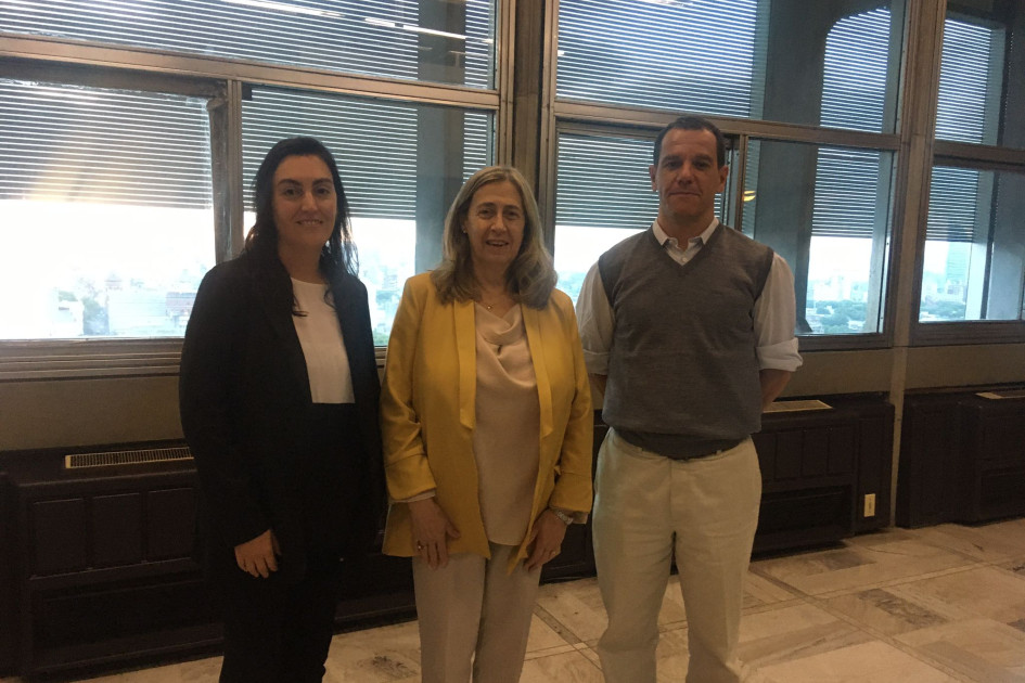 Ana Calleja, Margarita Faral y Marcelo Caffera.