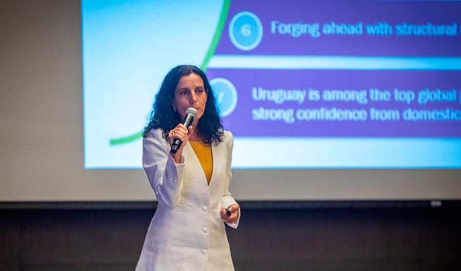 Ministra de Economía y Finanzas Azucena Arbeleche Expo Dubái