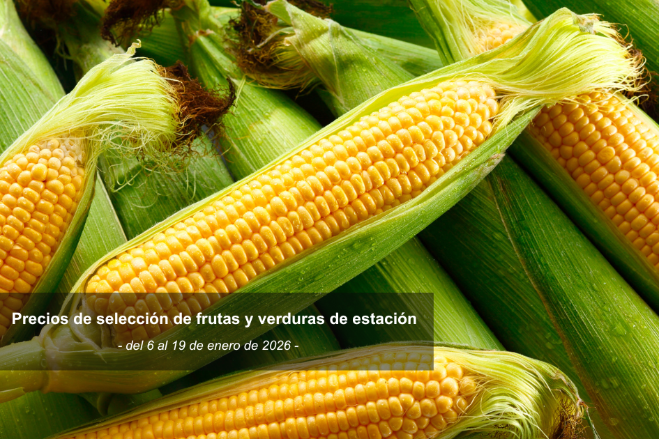 Precios de selección de frutas y verduras de estación del 6 al 19 de enero de 2026