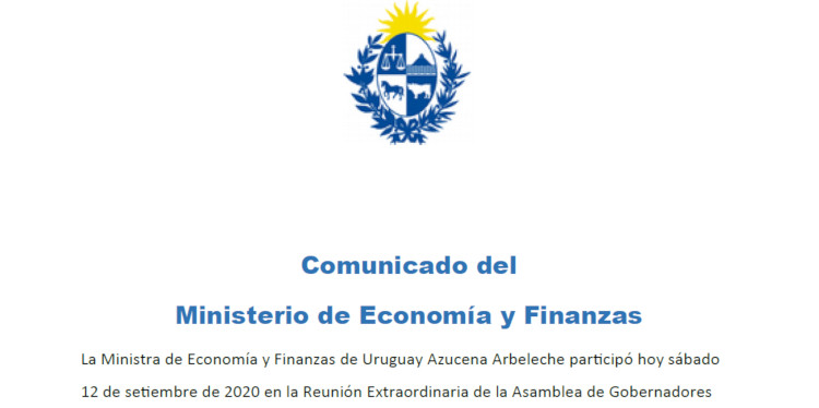 Elección de presidente del BID Comunicado del MEF