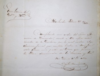 Foto 4 -Documento de 1862 que habilitó compra de parte del terreno de la Plaza de los Treinta y Tres