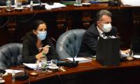 Ministra Arbeleche y ministro Salinas en el Parlamento Interpelación por pandemia