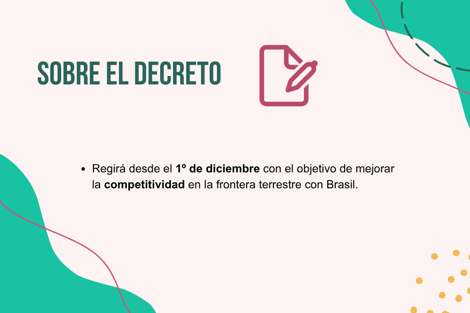 Medidas para la frontera Uruguay - Brasil. Decreto Reglamentario - Ley Nº 20.419 Información sobre desde cuándo rige y objetivo