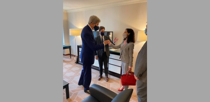 John Kerry, ministra Arbeleche y presidente Luis Lacalle Pou