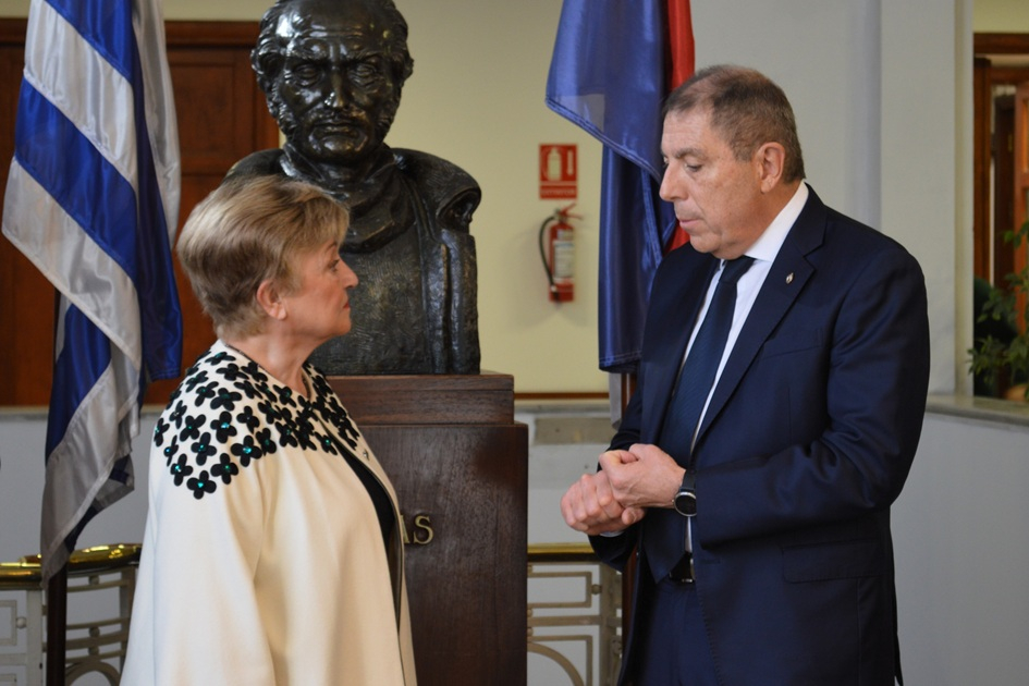Kristalina Georgieva y Gabriel Oddone