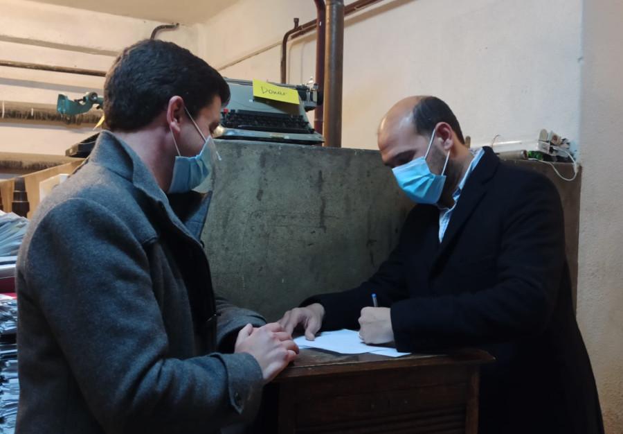 Donación de Catastro al MIDES Director de Catastro Augusto Alcalde y ministro de Desarrollo Martín Lema