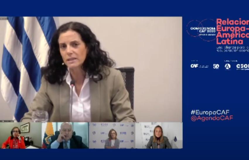 Ministra Azucena Arbeleche CAF- Conferencia “Relaciones Europa-América Latina”
