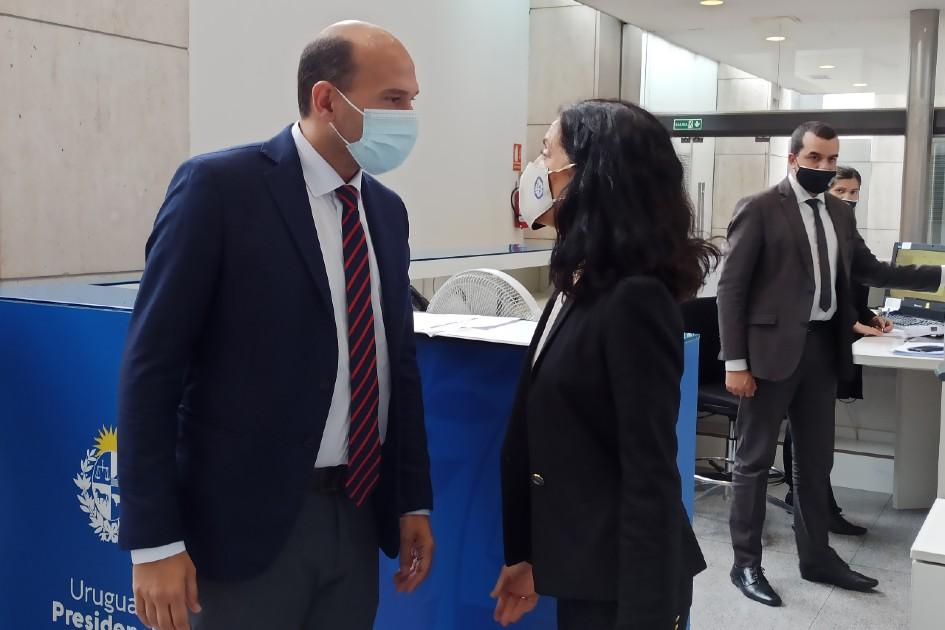 Ministra de Economía y Finanzas Azucena Arbeleche y ministro de Desarrollo Social Martín Lema Ministra de Economía y Finanzas Azucena Arbeleche y ministro de Desarrollo Social Martín Lema