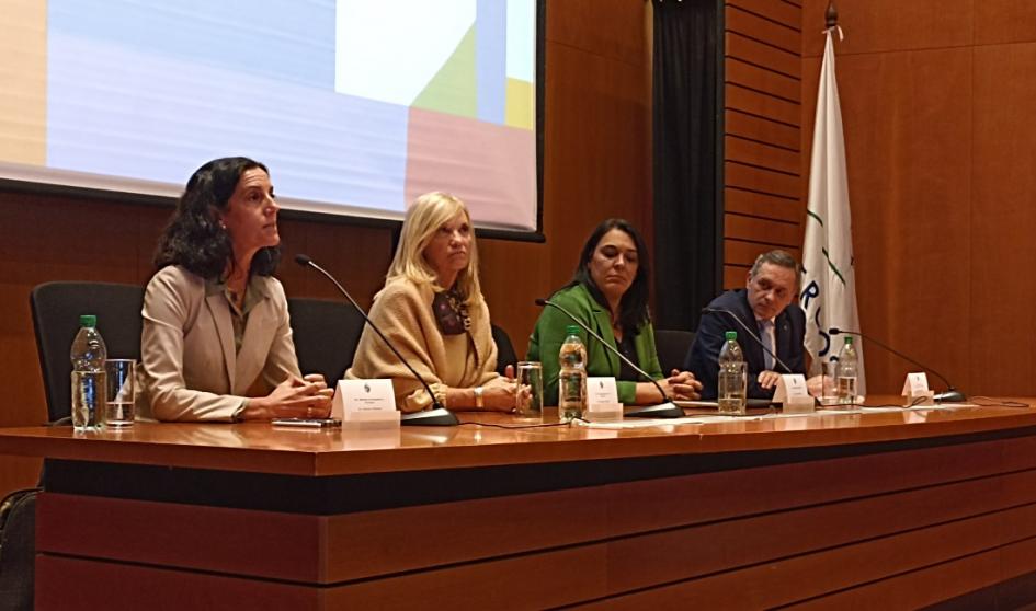 Azucena Arbeleche, Beatriz Argimón, Carmen Sánchez y Álvaro Delgado