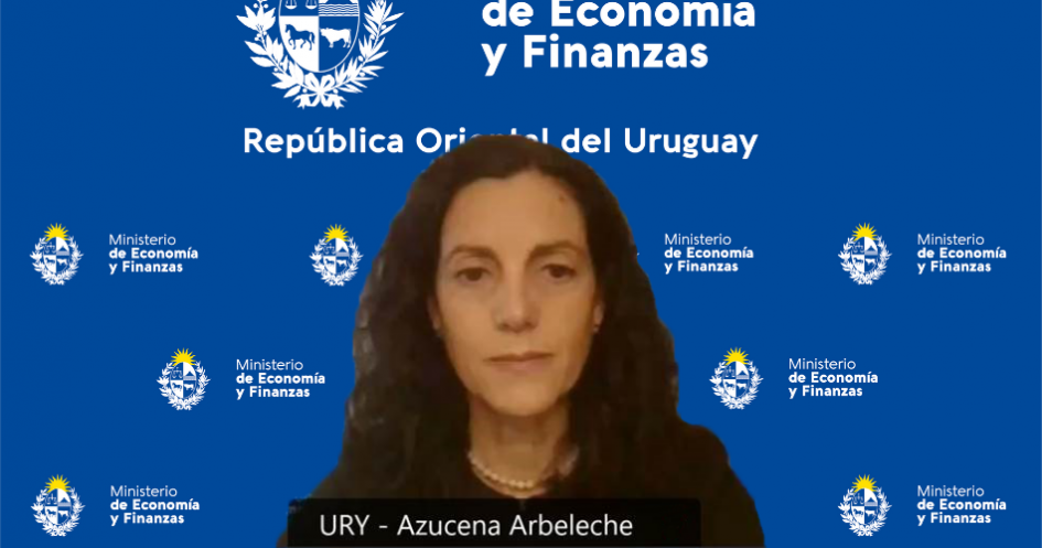 Ministra de Economía Azucena Arbeleche Coalición de ministros de Finanzas por el cambio climático