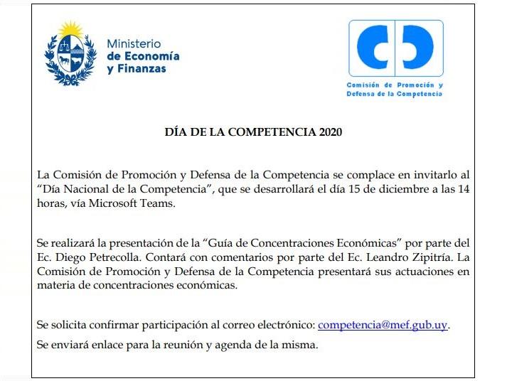 Invitación Defensa de la Competencia