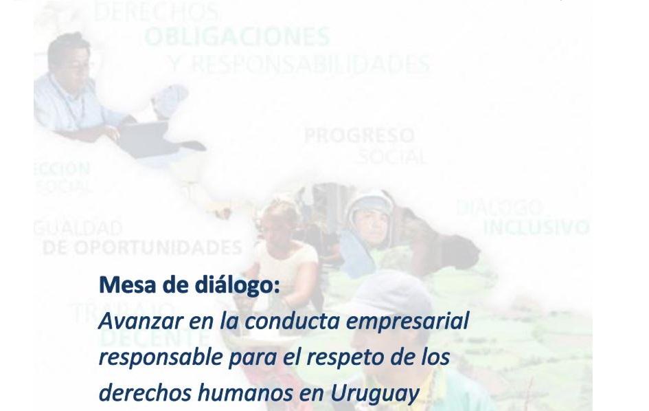 Mesa de diálogo: Avanzar en la conducta empresarial responsable para el respeto de los derechos huma