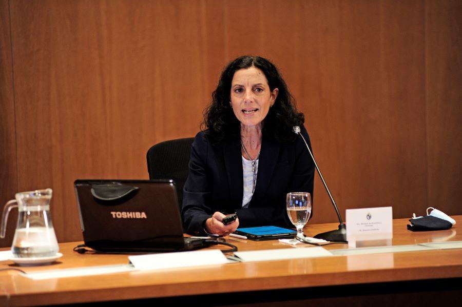 Ministra de Economía Azucena Arbeleche Conferencia medidas de apoyo a sectores perjudicados por la pandemia