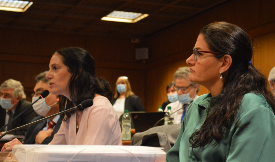 Ministra Azucena Arbeleche, directora de Política Económica Marcela Bensión Rendición de Cuentas