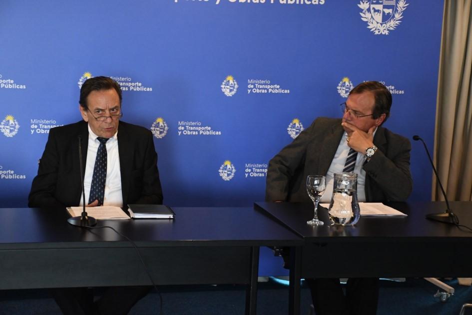 Auditor interno de la Nación, Pablo Morelli, y ministro de Transporte, José Luis Falero.