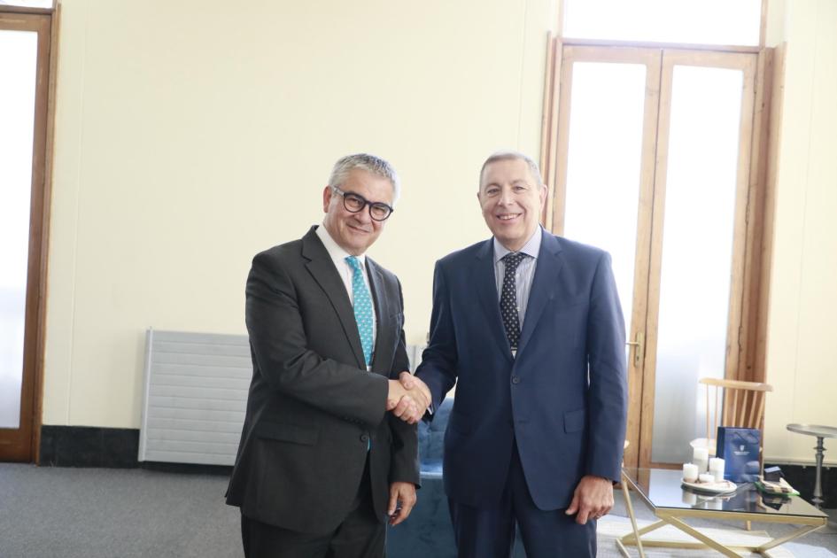 Presidente del BID Ilan Goldfajn y ministro Gabriel Oddone Asamblea Anual del BID