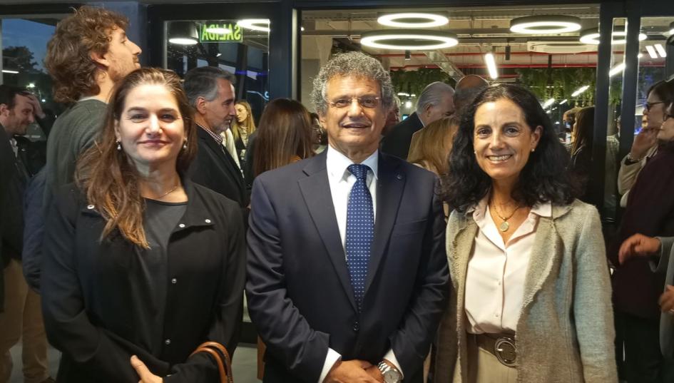 Marcela Bensión, Fernando Blanco, ministra Azucena Arbeleche Uruguay Innovation Hub