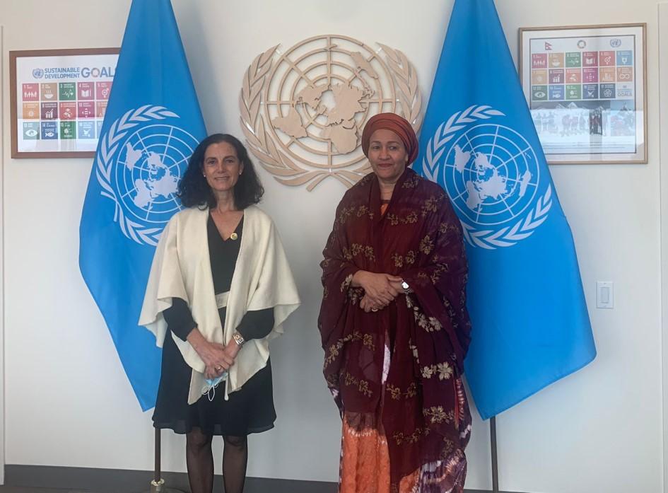 Ministra Azucena Arbeleche, Amina Mohammed Reunión cumbre