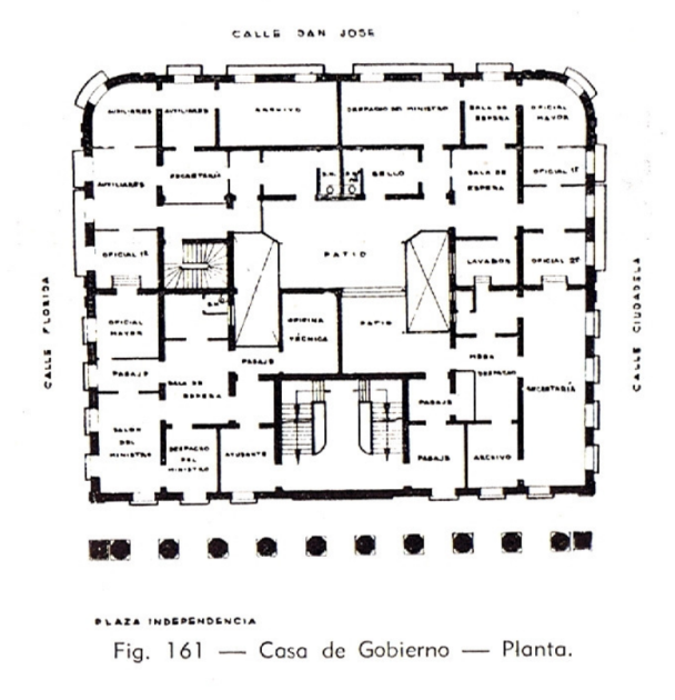 Plano Palacio Estévez, gentileza Instituto de Historia de la arquitectura de la FADU Plano Palacio Estévez, gentileza Instituto de Historia de la arquitectura de la FADU