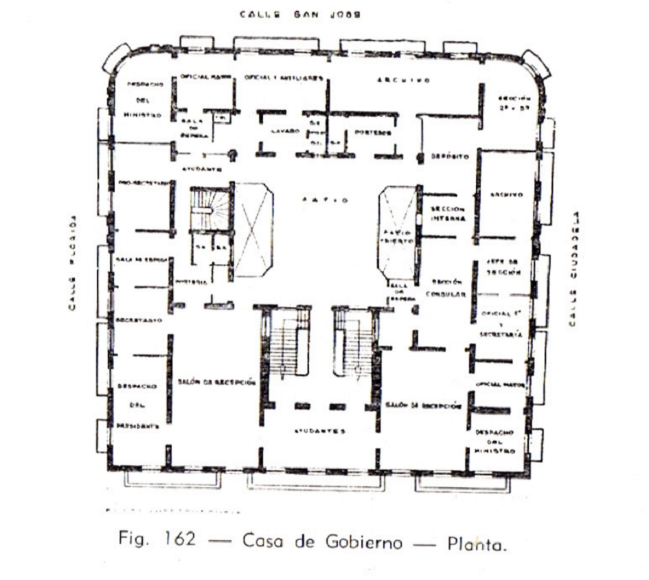 Plano Palacio Estévez, gentileza Instituto de Historia de la arquitectura de la FADU Plano Palacio Estévez, gentileza Instituto de Historia de la arquitectura de la FADU