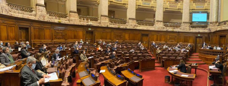 Presentación de la ministra de Economía Azucena Arbeleche en la Comisión de Presupuestos integrada c