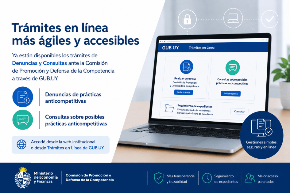 Nuevos servicios para iniciar trámites en línea ante la Comisión de Promoción y Defensa de la Compet