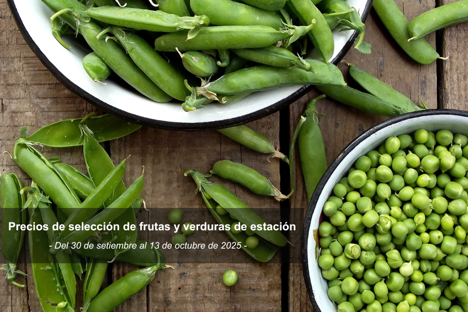 Foto de arvejas con el título de la noticia