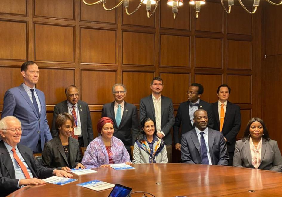 Ministra Arbeleche y vicesecretaria general de Naciones Unidas Amina Mohammed Ministra Arbeleche Brooking Institutions
