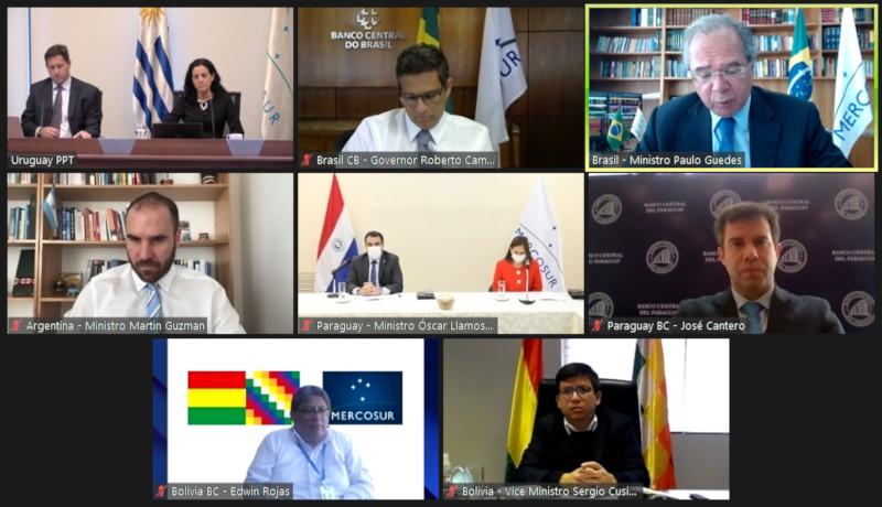 Reunión de ministros de Economía y presidentes de Bancos Centrales Cumbre del Mercosur diciembre 2020