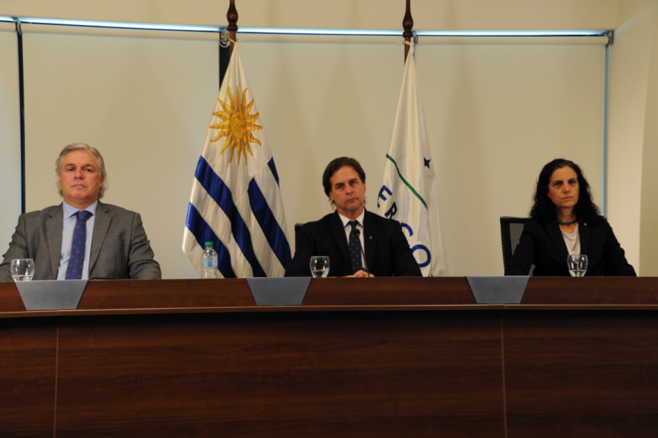 Enrique Delgado, Francisco Bustillo, Luis Lacalle Pou y Azucena Arbeleche