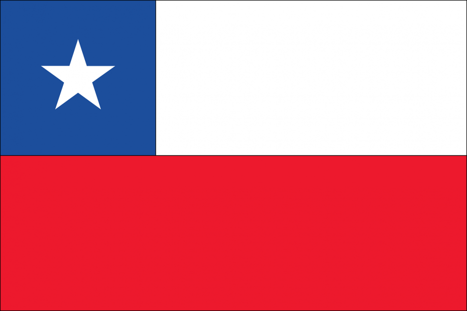 vista de la bandera de chile