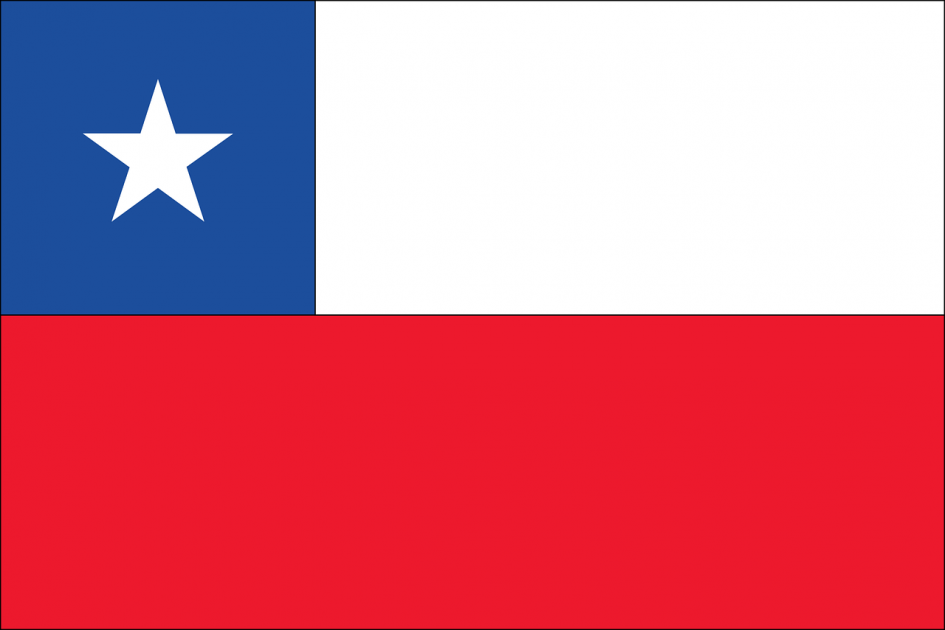 Visita de la Presidenta Ec. Luciana Macedo a la Republica de Chile vista de la bandera de chile