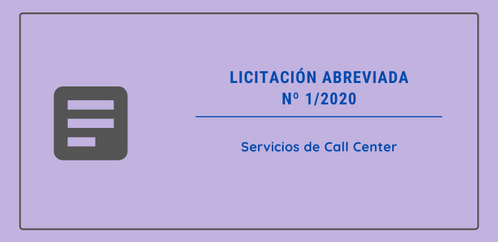 Convocatoria a licitación para brindar servicios de Call Center