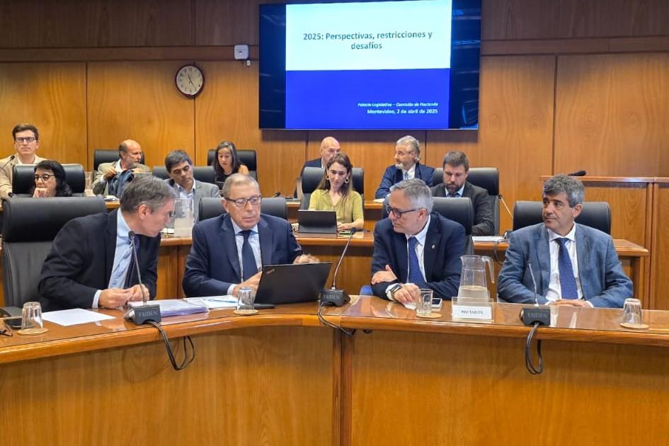 Equipo económico durante presentación en Comisión de Hacienda en el Parlamento Equipo económico durante presentación en Comisión de Hacienda en el Parlamento